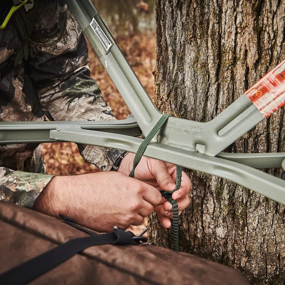 Universal Black Backpack Straps For Tree Stand With Shock Absorbing Webbing