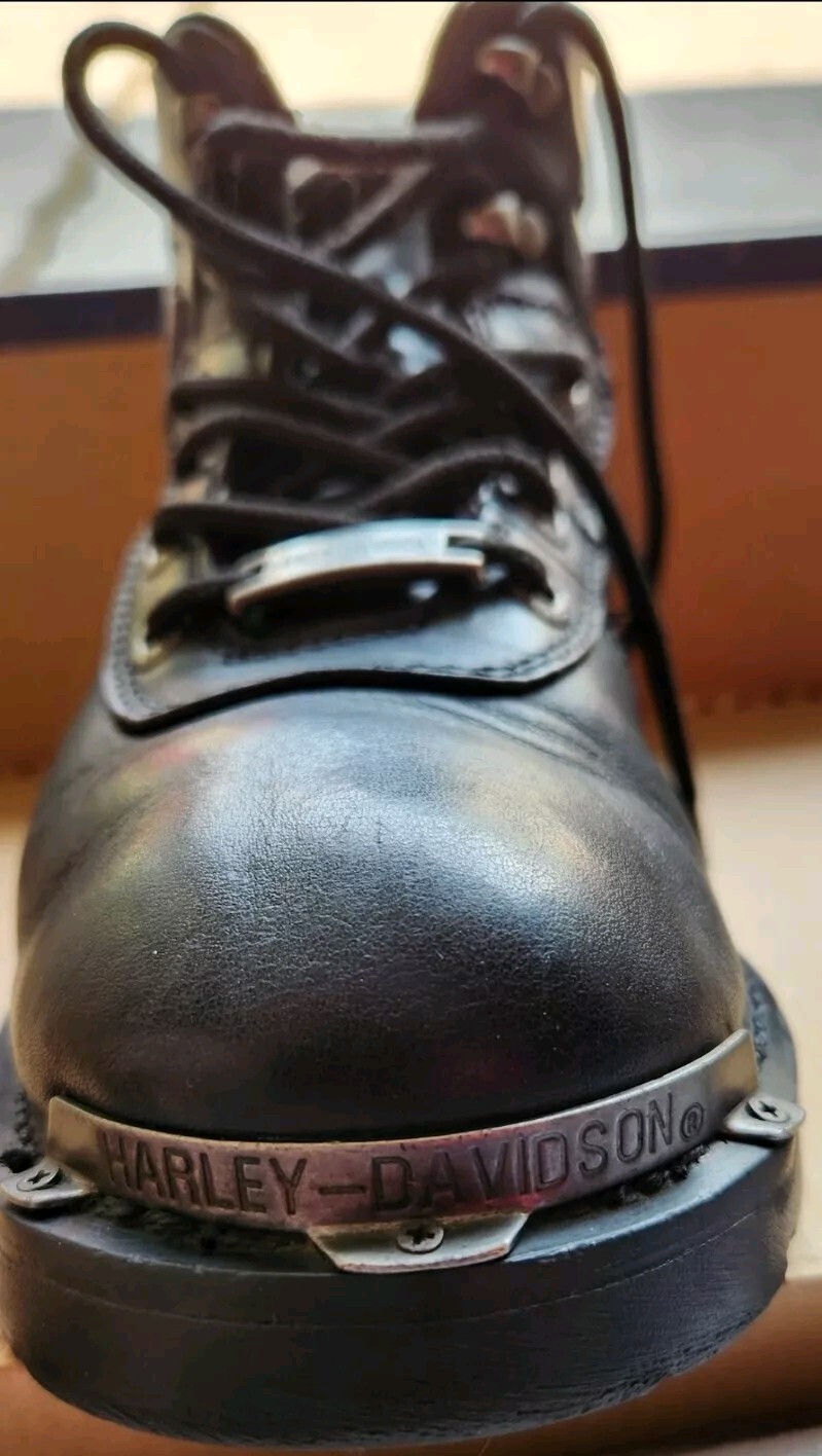Harley Davidson D87065 Black Motorcycle Leather Boots Womens Sz. 7 -1/2