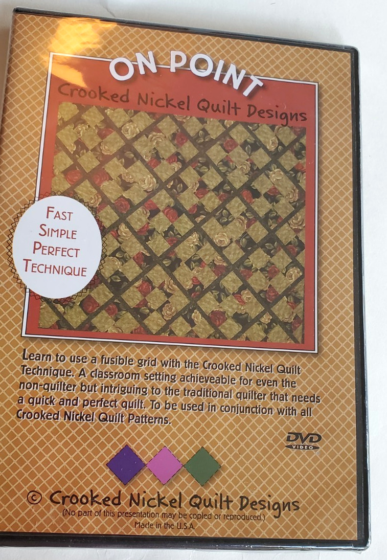 Crooked Nickel Quilt Designs "On Point" Unopened DVD Video