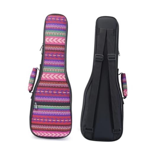 Ukulele Bag,21 Soprano Durable Colorful Ukelele Uke Bag 21 Inch purple stripe