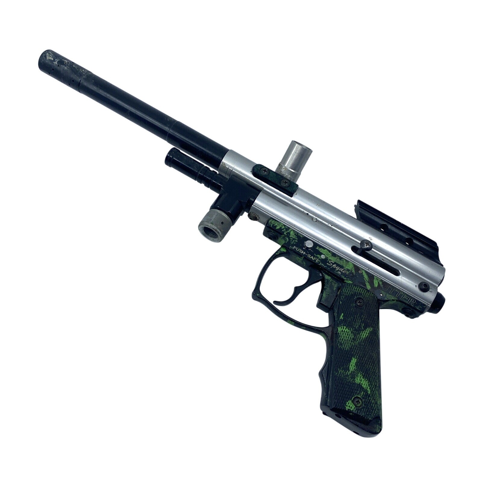 Spyder Shutter 68 Cal Semi Auto Paintball Marker Black Green Camo Used Untested