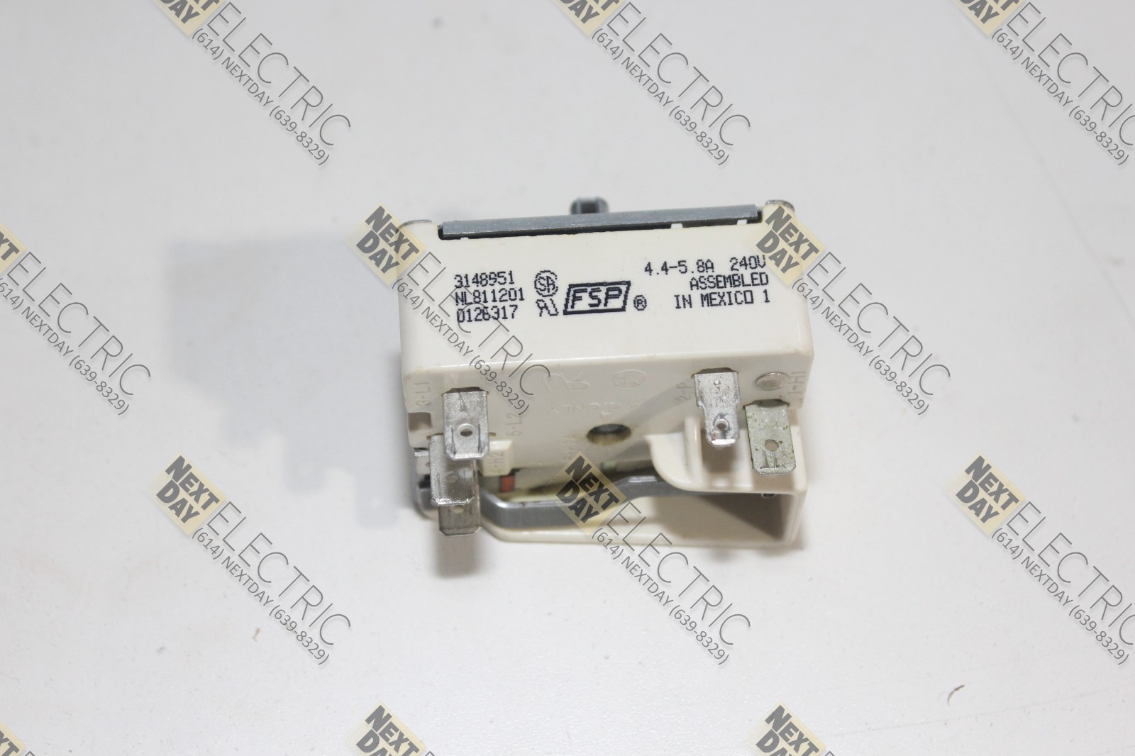 FSP Whirlpool, 3148951, 4.4-5.8A Heater Control Thermostat Infinite Switch Range