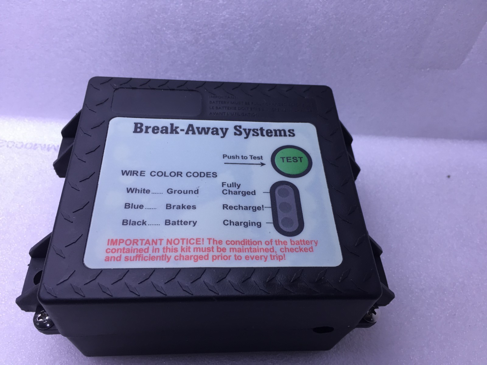 Break Away Separation Runaway Electric Brake System