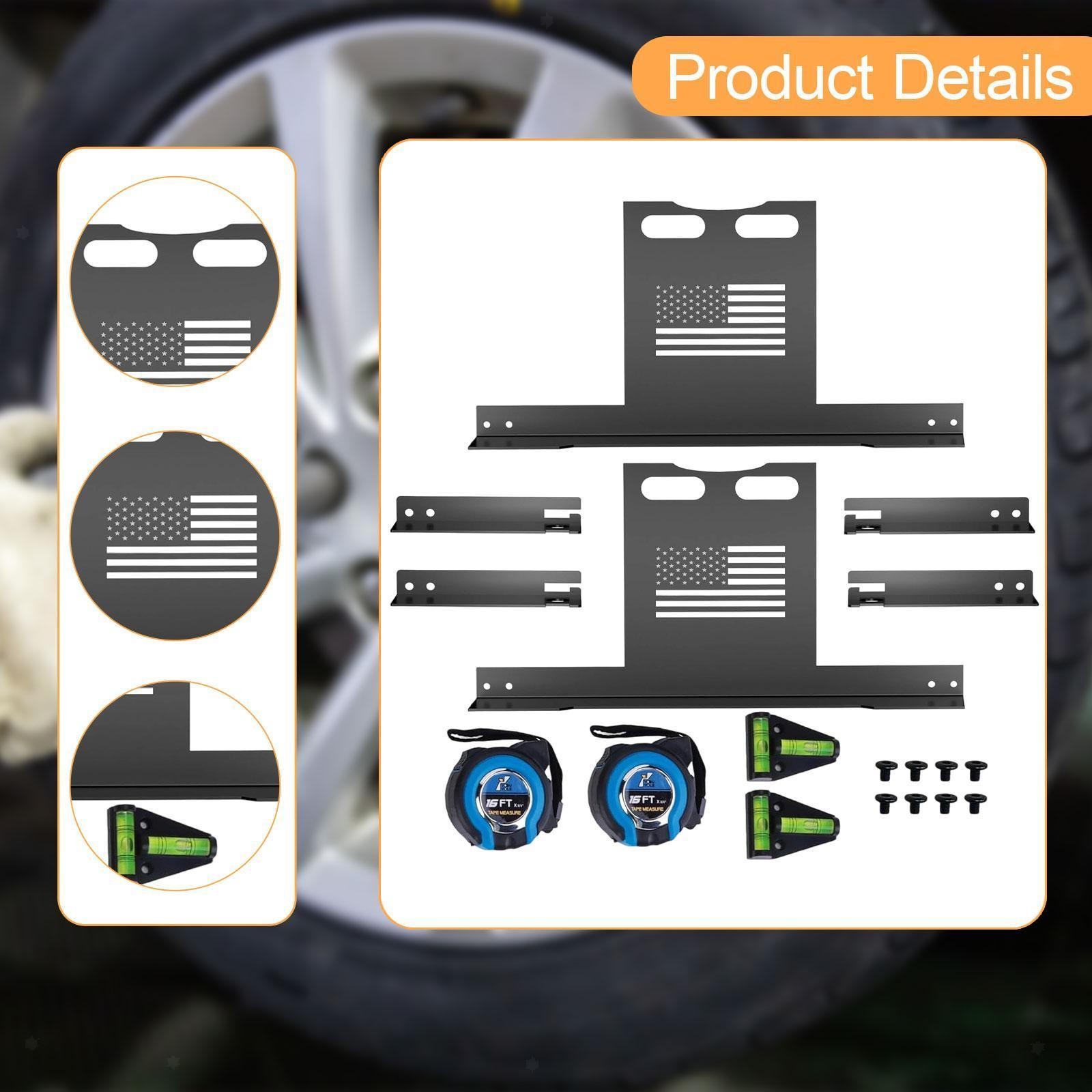 2 Set Wheel Alignment Tool Kit Sturdy Convenient No Caliper Removal Needed