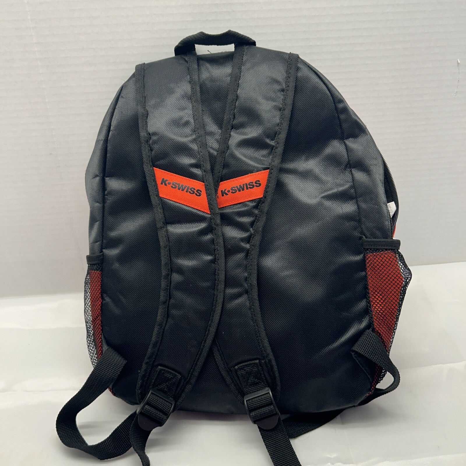 K Swiss Red & Black Backpack Classic Look Medium Size 15" x 17" Several Pockets