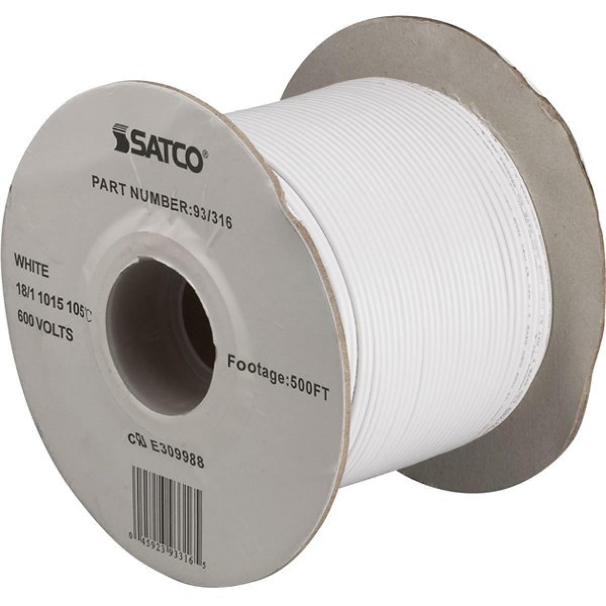 LOT OF 50 FEET  FIXTURE WIRE- 18 GAUGE SINGLE WIRE  (25 FEET WHT, 25 FEET BLACK)
