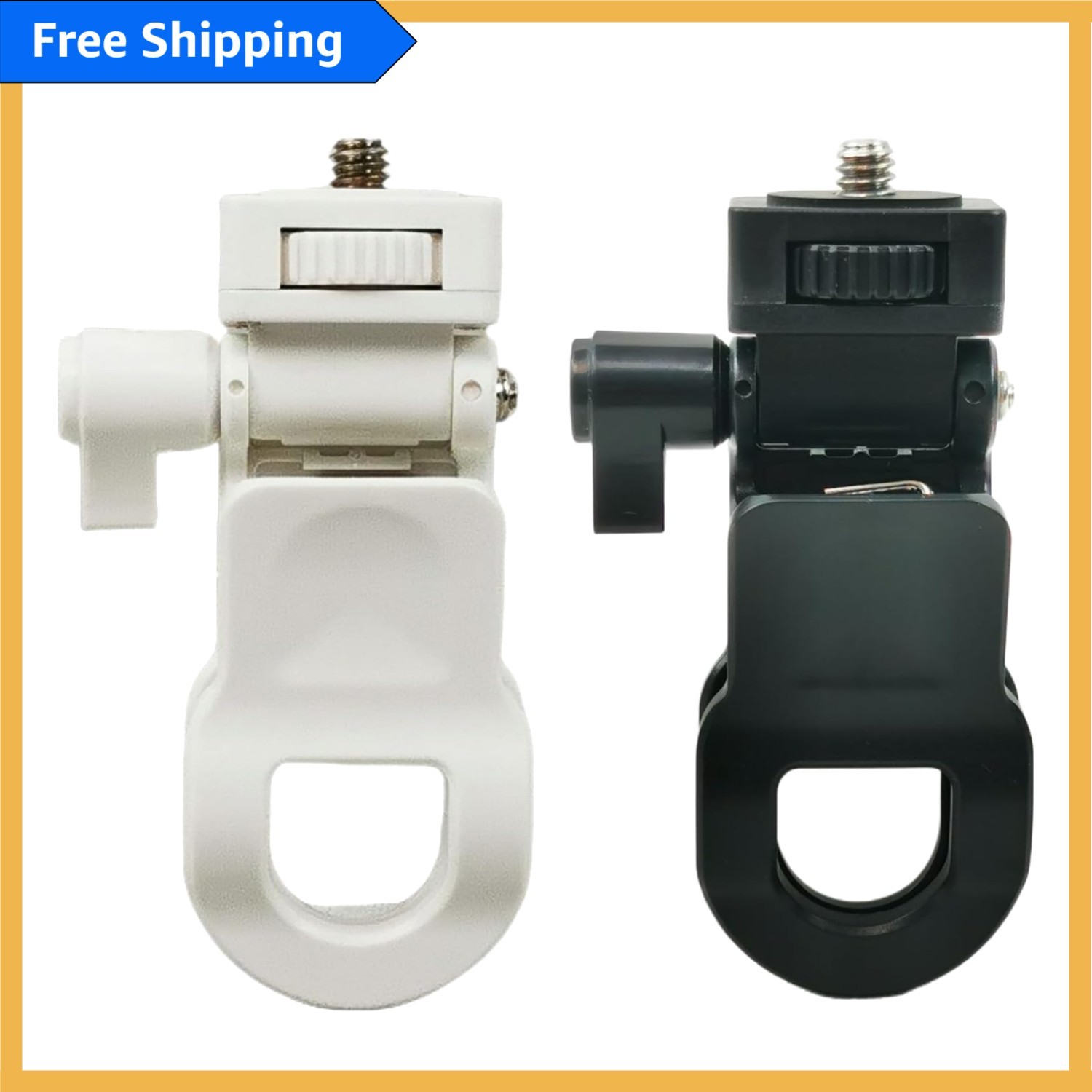 Multifunction Webcam Mount Clamp with Adjustable Light Holder Set of 2