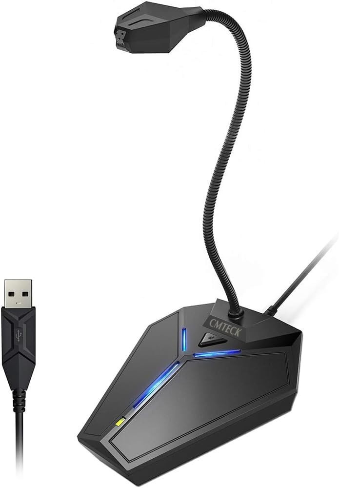 High-Performance USB Desktop Microphone with 6ft Cable - Perfect for Recordings