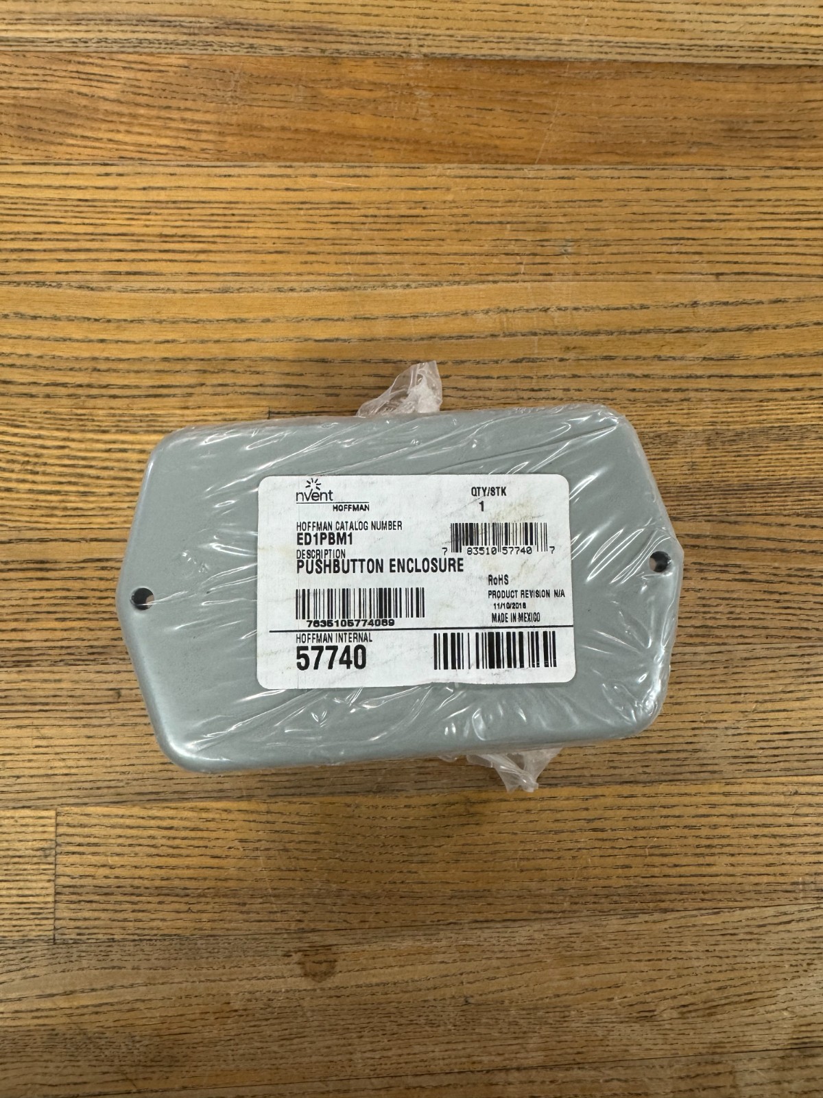 Hoffman ED1PBM1 Drawn Push Button Enclosure Type 4 22.5mm 1 Hole 57740 NEW