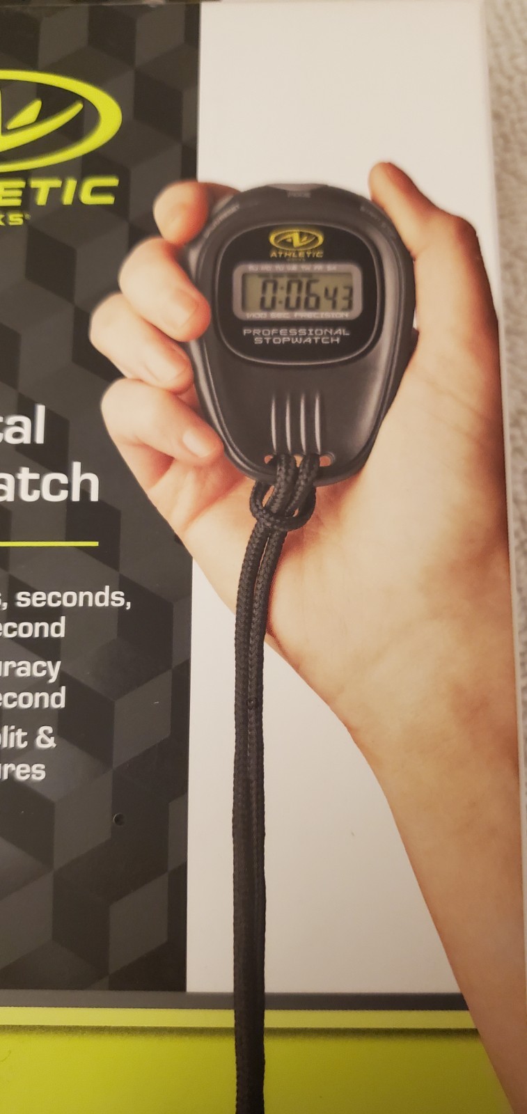 Athletic Works Digital Stopwatch - Black (AW-3915R)