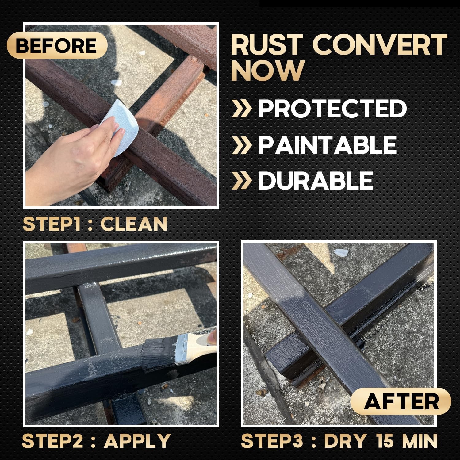 2 in 1 Ultra Rust Converter, 35 oz Car Heat-Stable Rust Conversion Paint With...