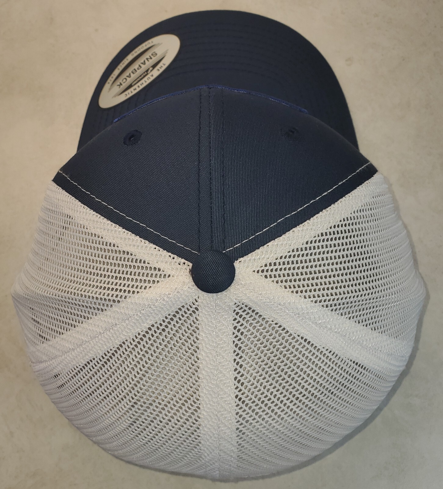 Ford Truck Patch on Yupoong 6606 Classics Trucker Hat Snapback Navy/White