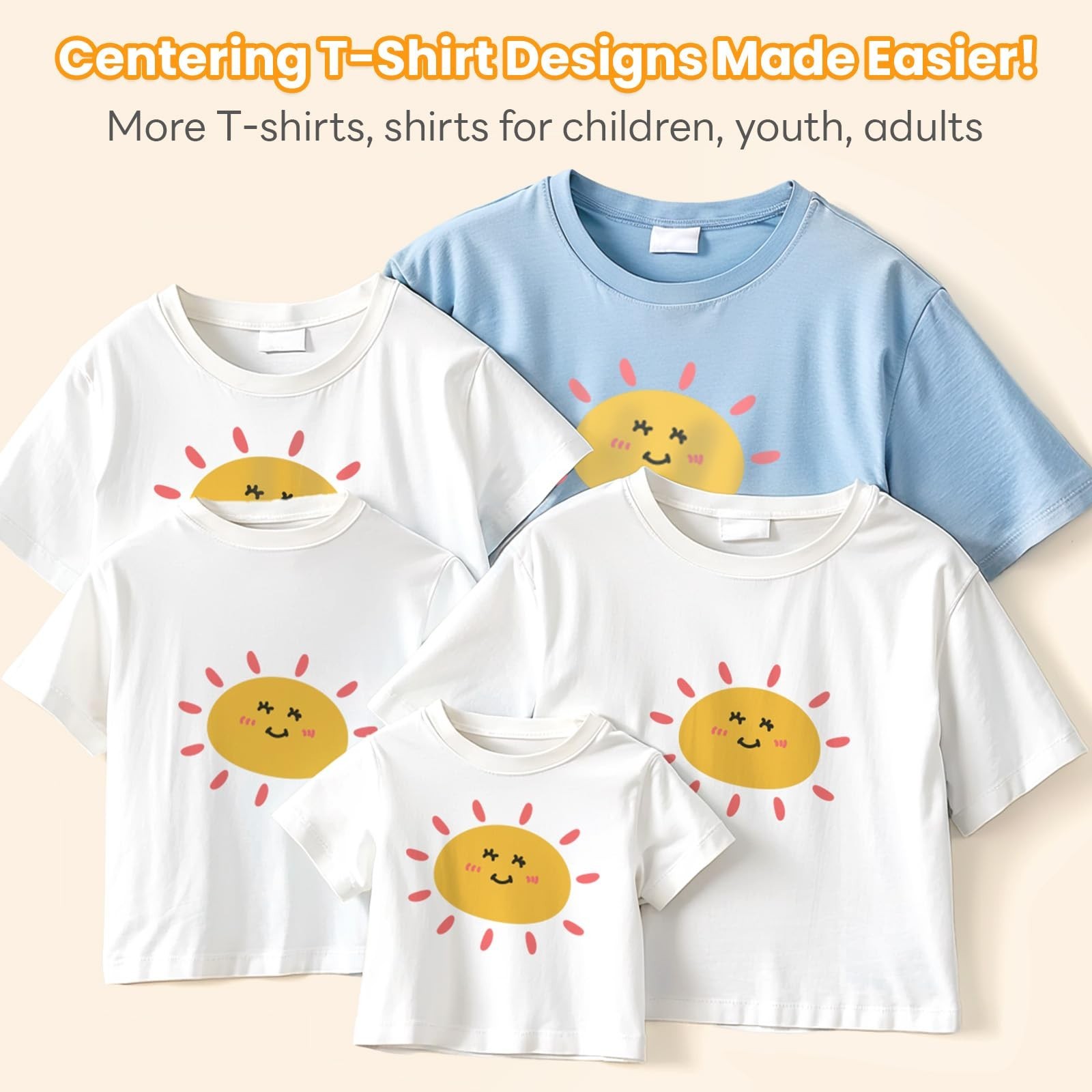 HTVRONT Tshirt Ruler Guide for Heat Press, Vinyl Alignment, Center Design | F...