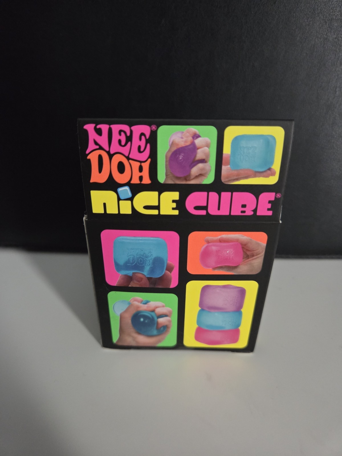 Nee Doh Nice Cube Super Solid Squish! Blue- Brand New!