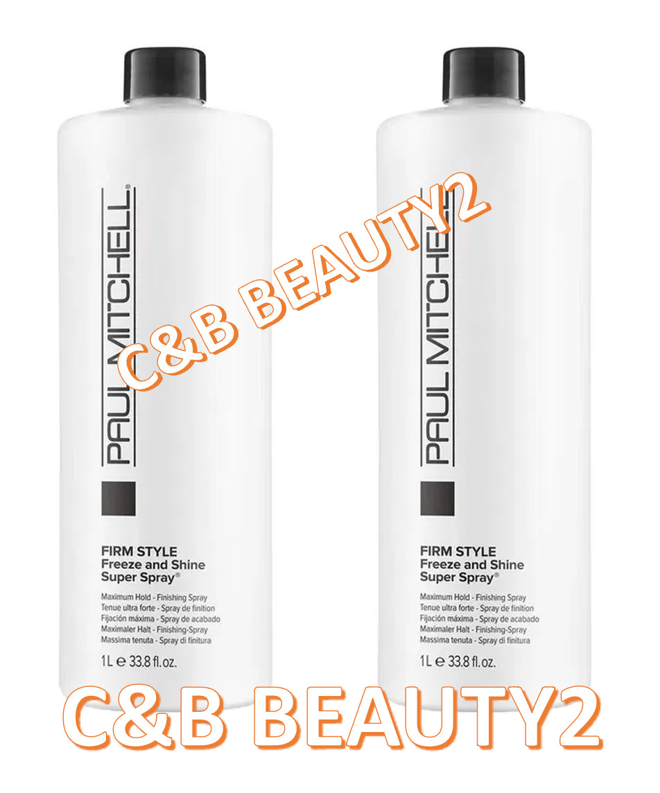 PAUL MITCHELL FIRM STYLE  Freeze and Shine Super Spray 1L/33.8oz *PACK OF 2*