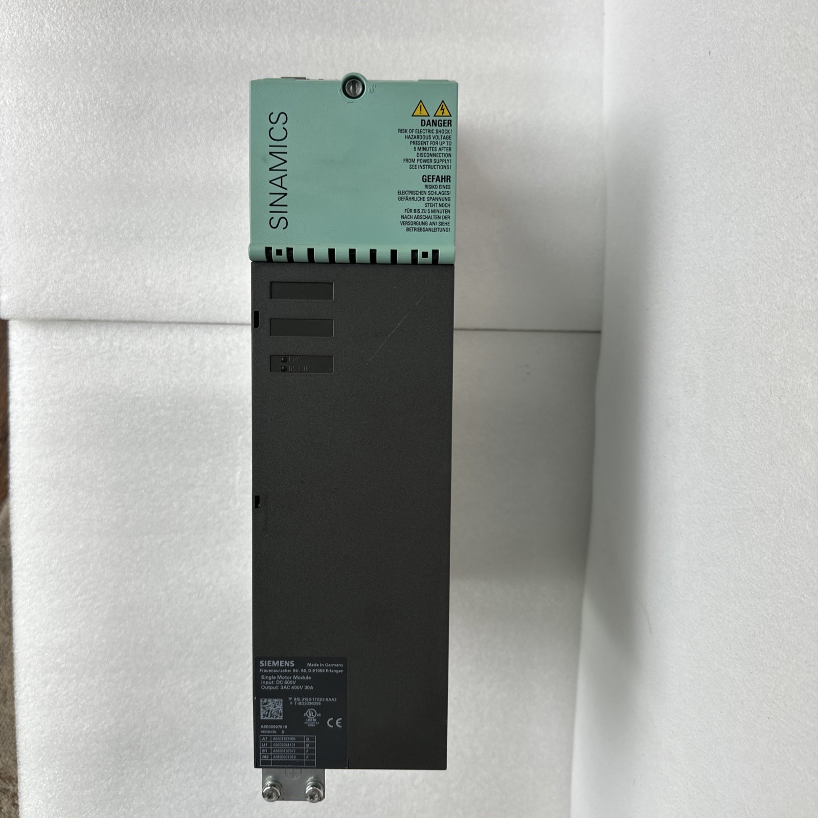 Siemens Sinamics 6SL3120-1TE23-0AA3 Single Motor Module