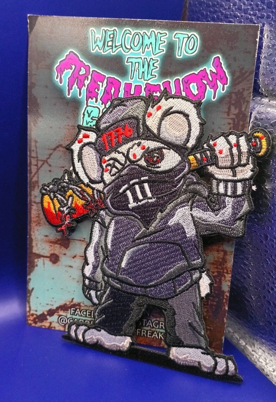 Limited Edition "Freakshow Rat" Tactical Patch Hook & Loop Morale Mafia Club