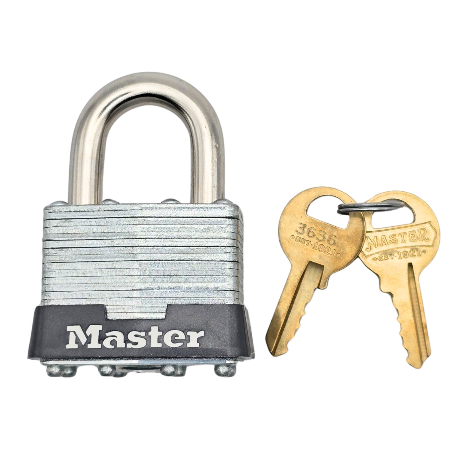 Master Lock 1KA Laminated Steel Commercial Padlock 1-3/4" Security System 3636