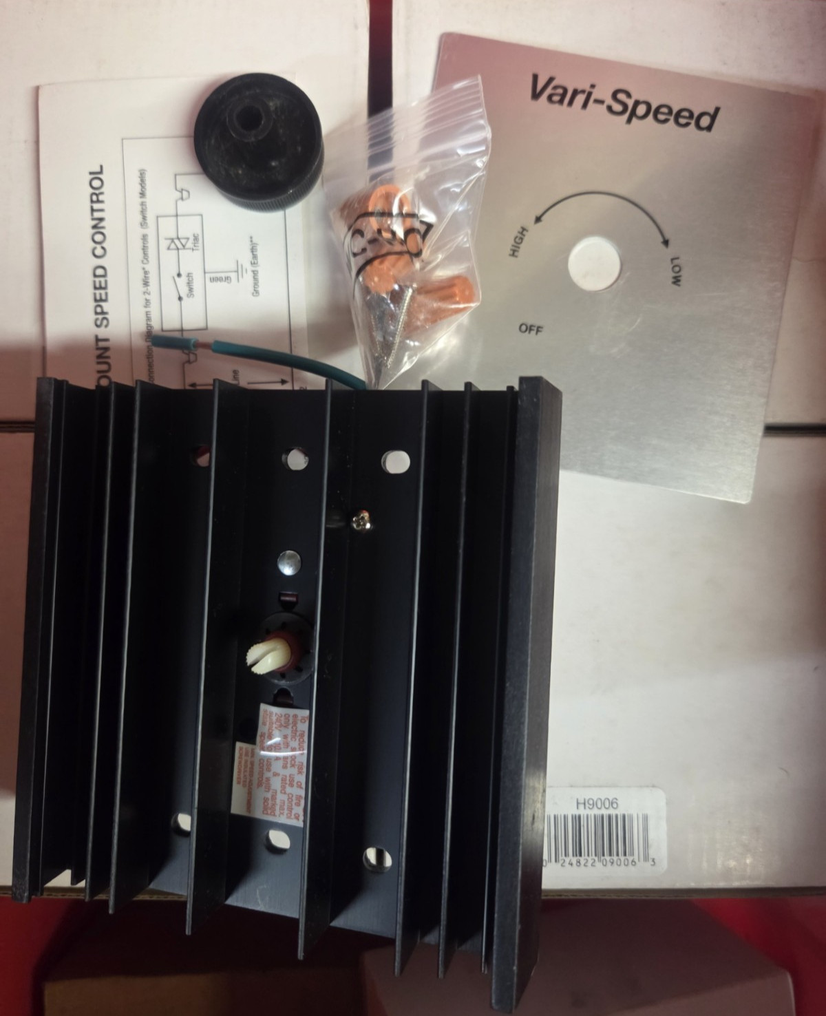 KB Electronics KBWC-210K H9006 AC Fan Motor Speed Control 230V 10A New Open Box