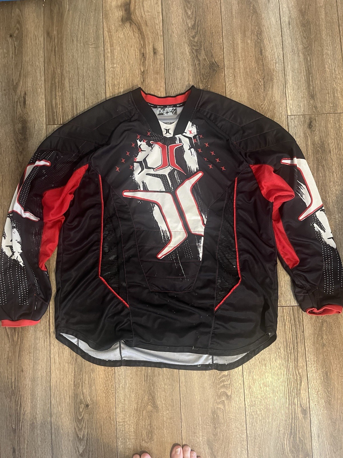 Invert Paintball Jersey Adult Large Mens L Black Bright Green Shirt Rare