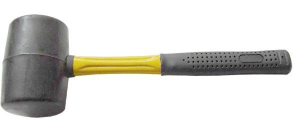 New 32 Ounce Rubber Mallet Hammer Fiberglass Grip Handle 11" inch Length