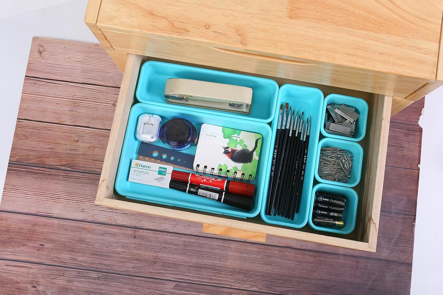15 PCS Interlocking Desk Drawer Organizer Separator for Office,Bathroom,Kitchen,