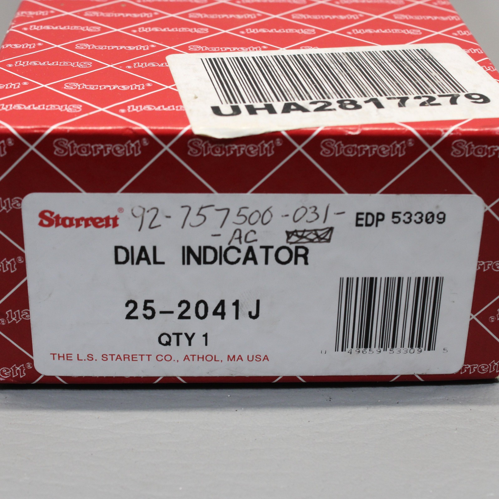 Starrett 0-2" .001" Dial Indicator 25-2041J