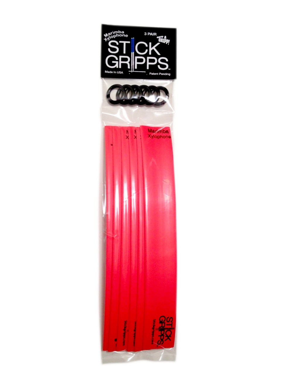 Stick Gripps Marimba Xylophone Grips 3 Pair Red