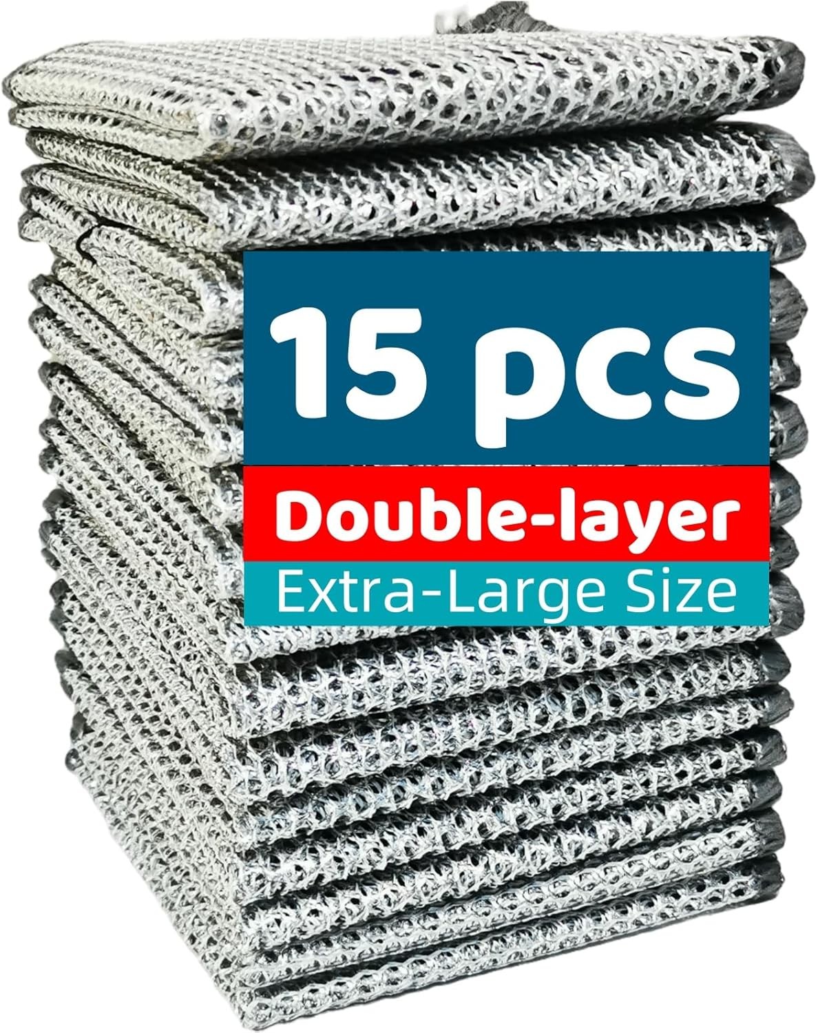 Non Scratch Wire, Extra-Large Size Multipurpose Wire Dishwashing Rag