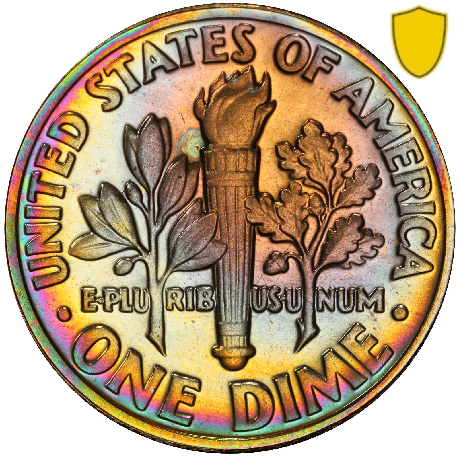 1984 S Toned Roosevelt Dime Proof PCGS PR 67 DCAM PF See Video Rainbow Toning