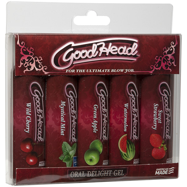 GoodHead Oral Delight Flavored Edible Gel for Couples 5 Pack by Doc Johnson