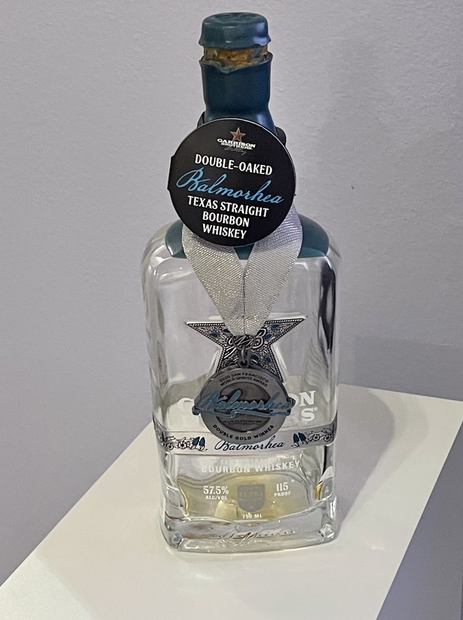 Garrison Brothers Balmorhea Bourbon Whiskey Bottle 750ml empty