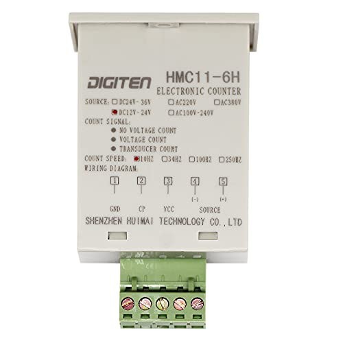 Digital 6-Digit LED Display Counter 0-999999 with NPN Proximity Sensor & Holder