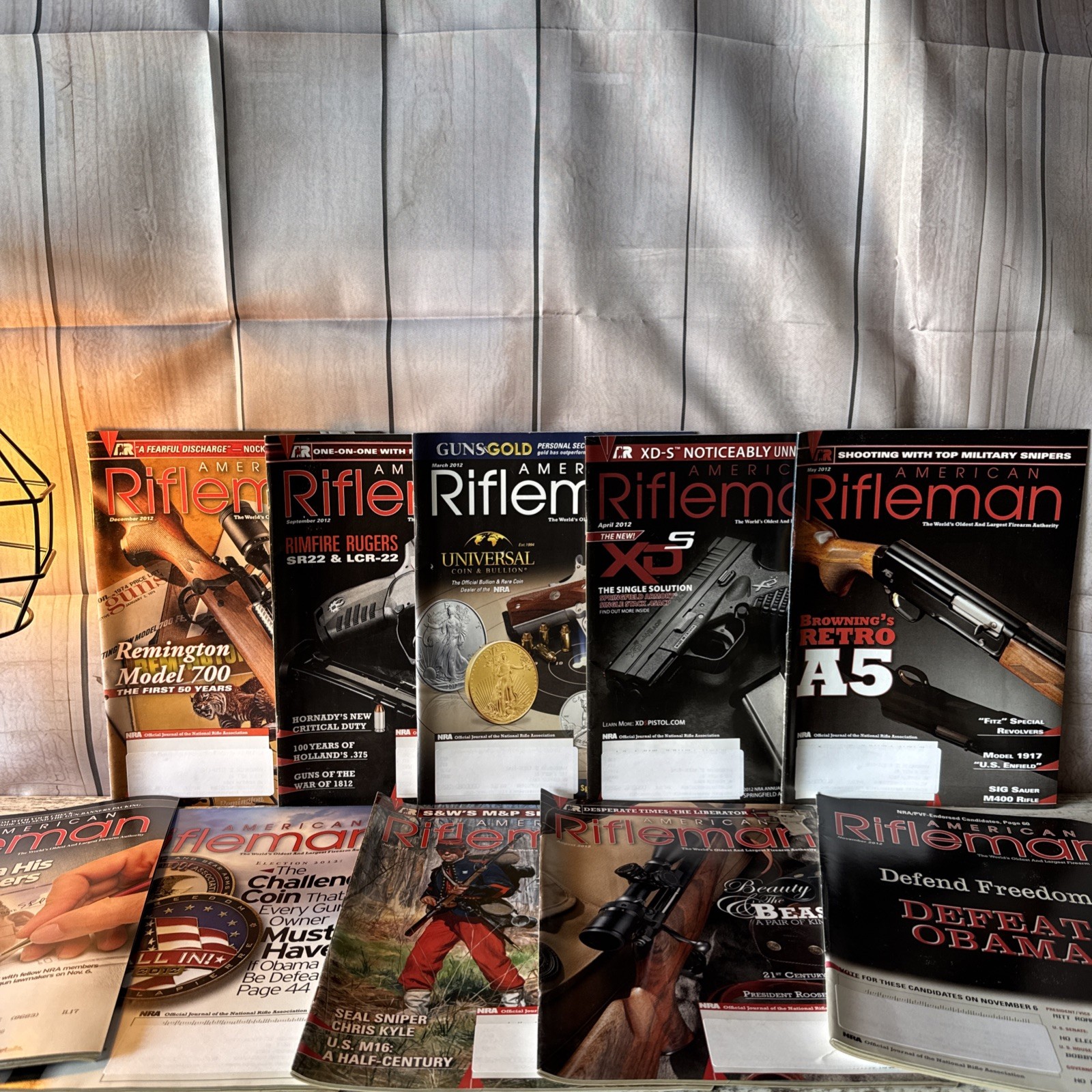 American Rifleman Magazine 2012 Full Year 10  Back Issues March- December 2012