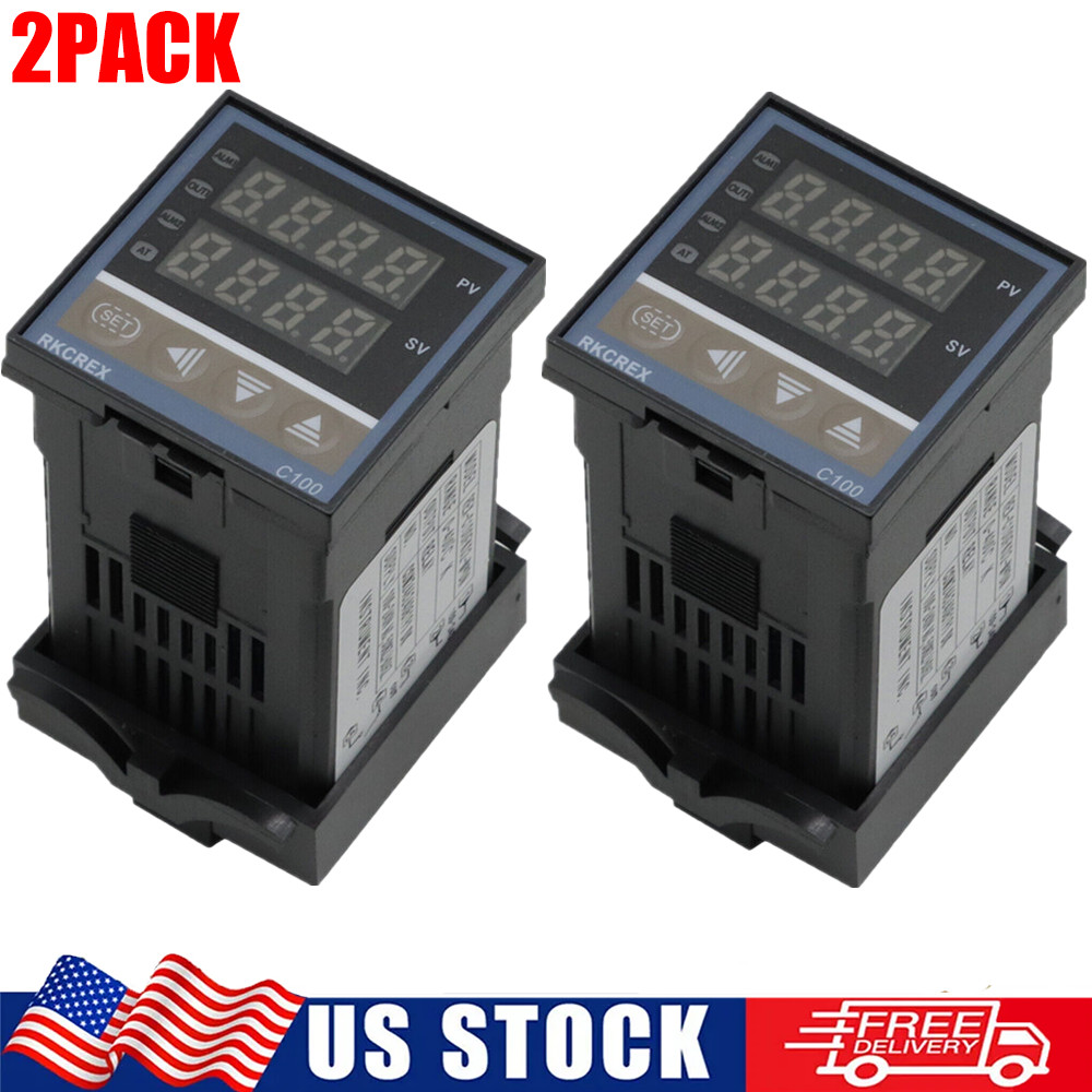 REX-C100 100-240V Digital PID Temperature Controller Thermostat Thermocouple