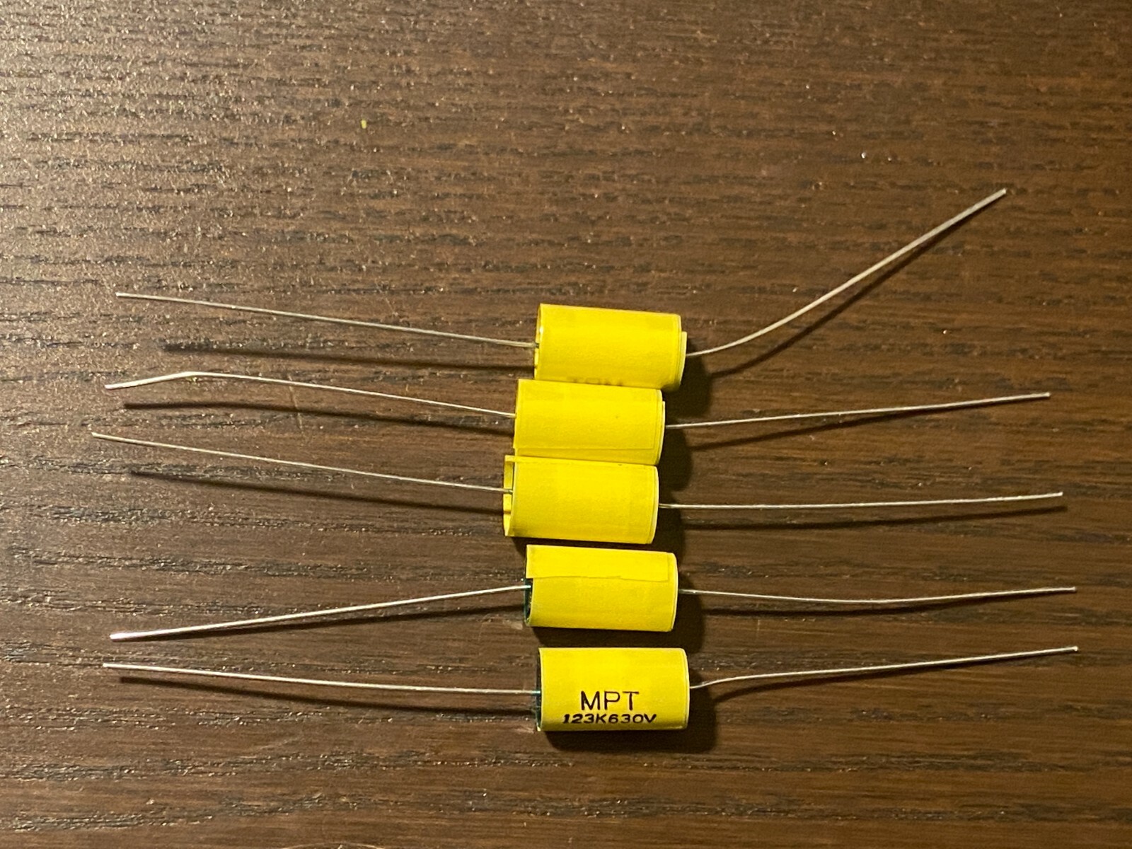 Qty 5 New .012 uf 630v Yellow Film Capacitors Guitar Tube Amp Tone 123K 0.012 uf