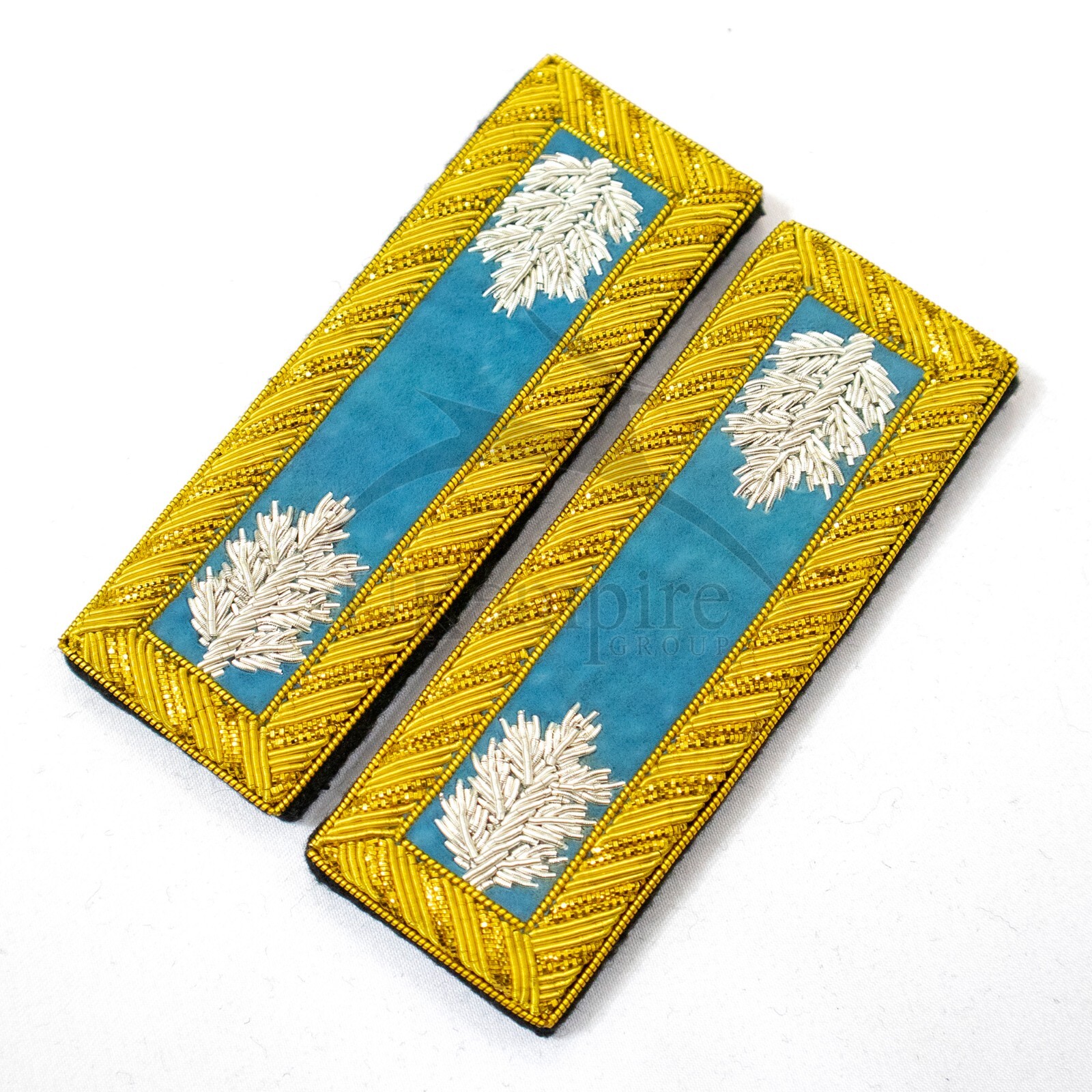 Civil War Officer Shoulder Boards (Lieutenant Colonel Silver Oak Leaf) Infantry