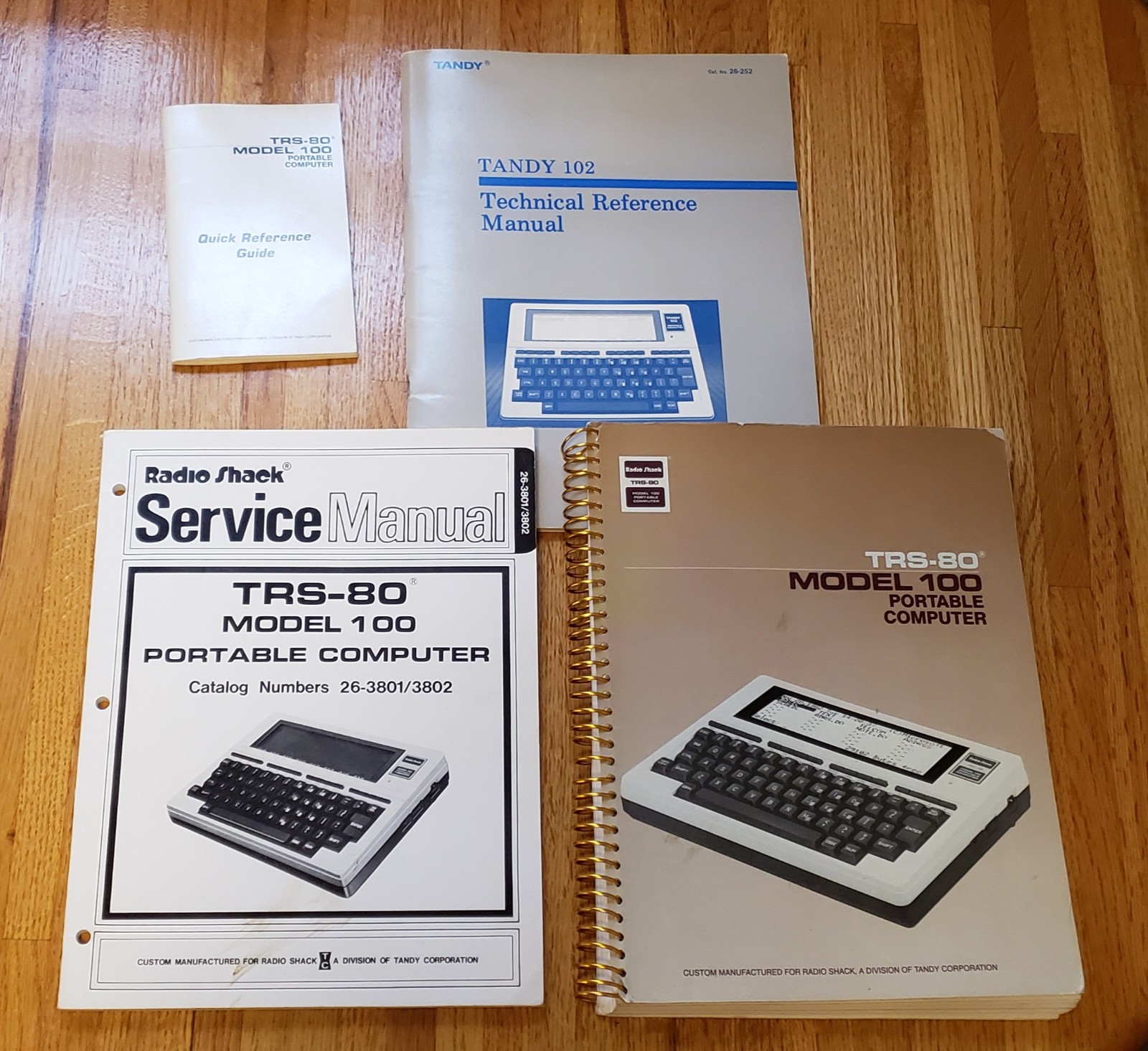 Radio Shack TRS-80 Model 100 Portable Computer Manuals - 4 Titles. Ships Free.