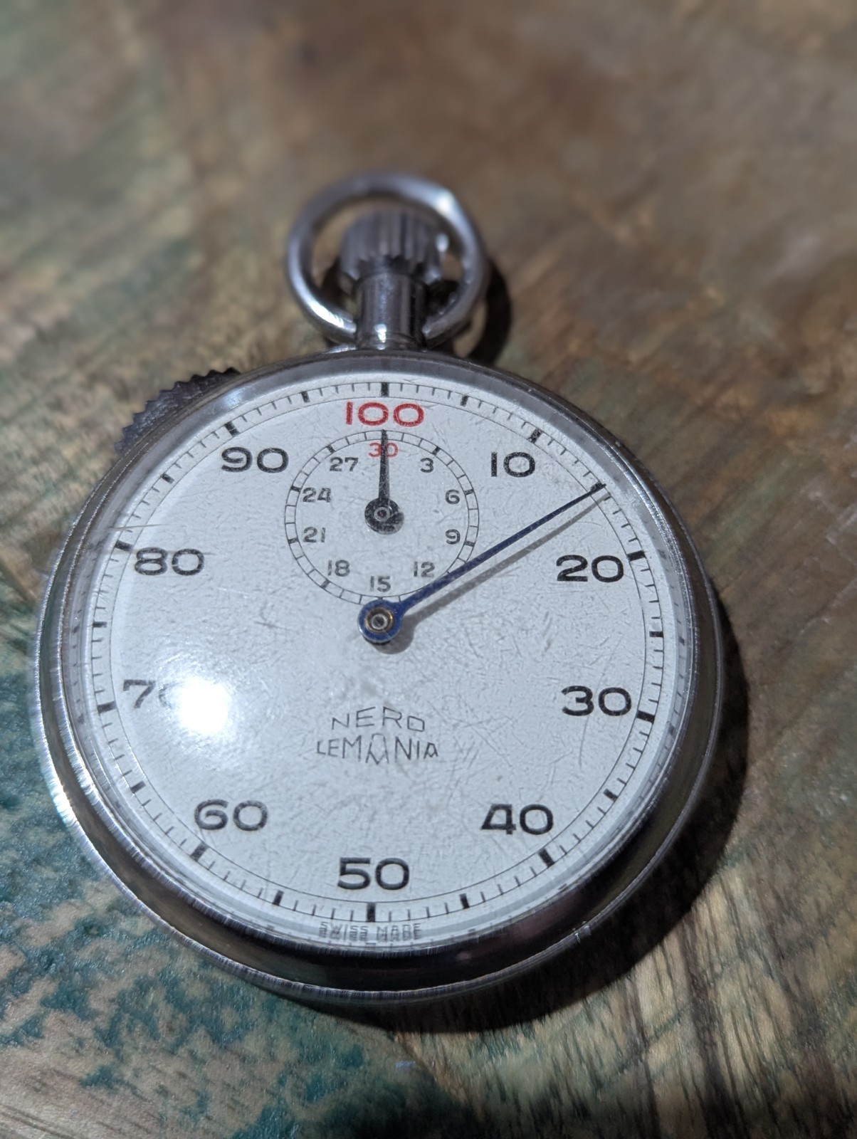 Vintage 1947–48 Nero-Lemania Swiss mechanical stopwatch