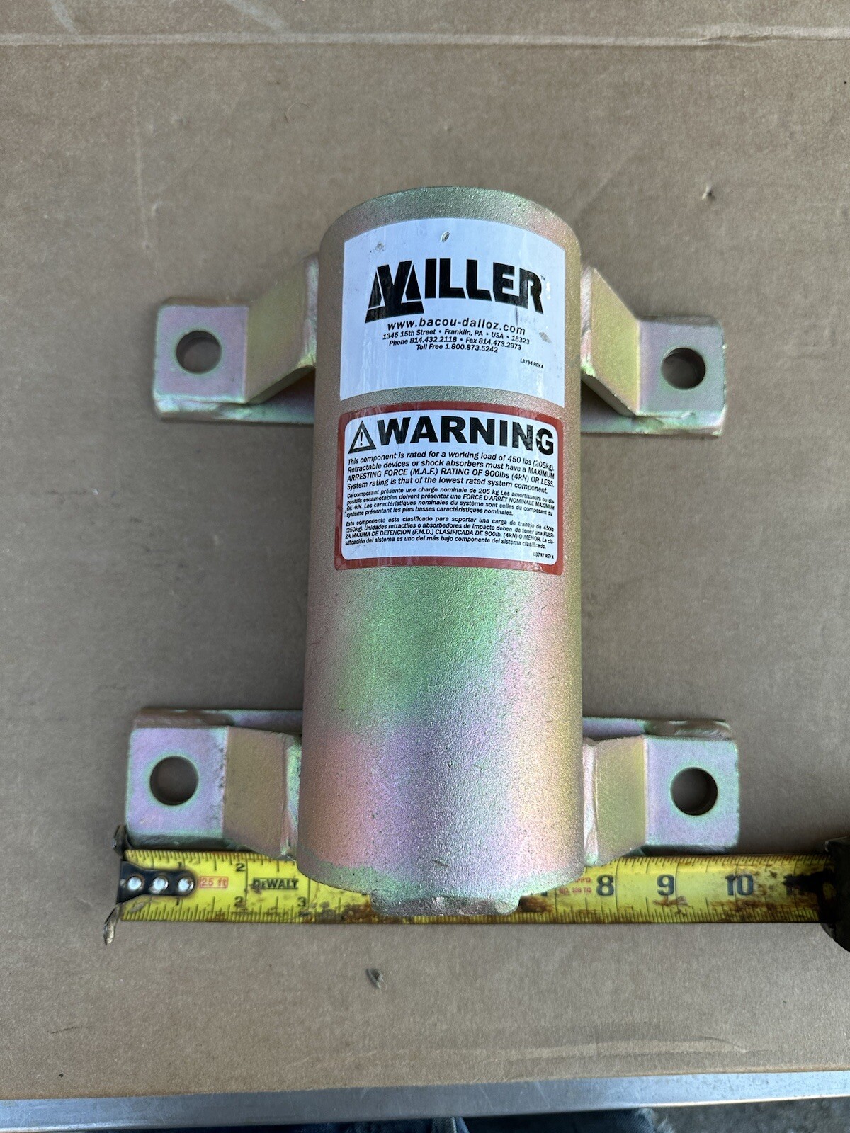 Miller Wall Mount Confined Space Hoist Sleeve