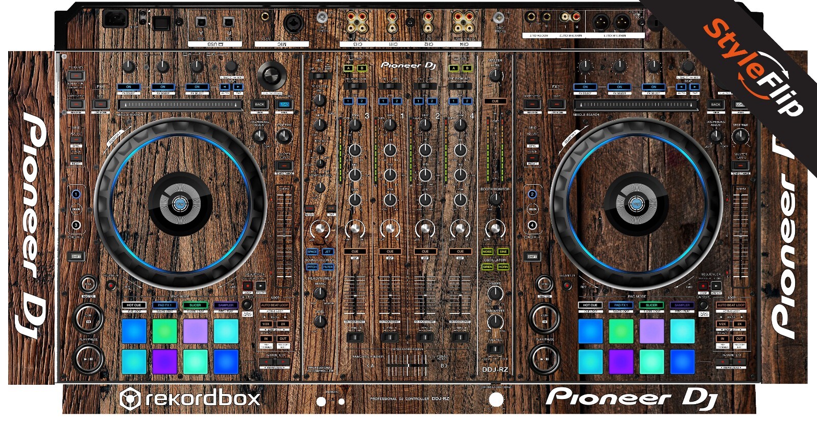 Pioneer DDJ-RZ | Wood 3 | Protective Decal | StyleFlip Skins