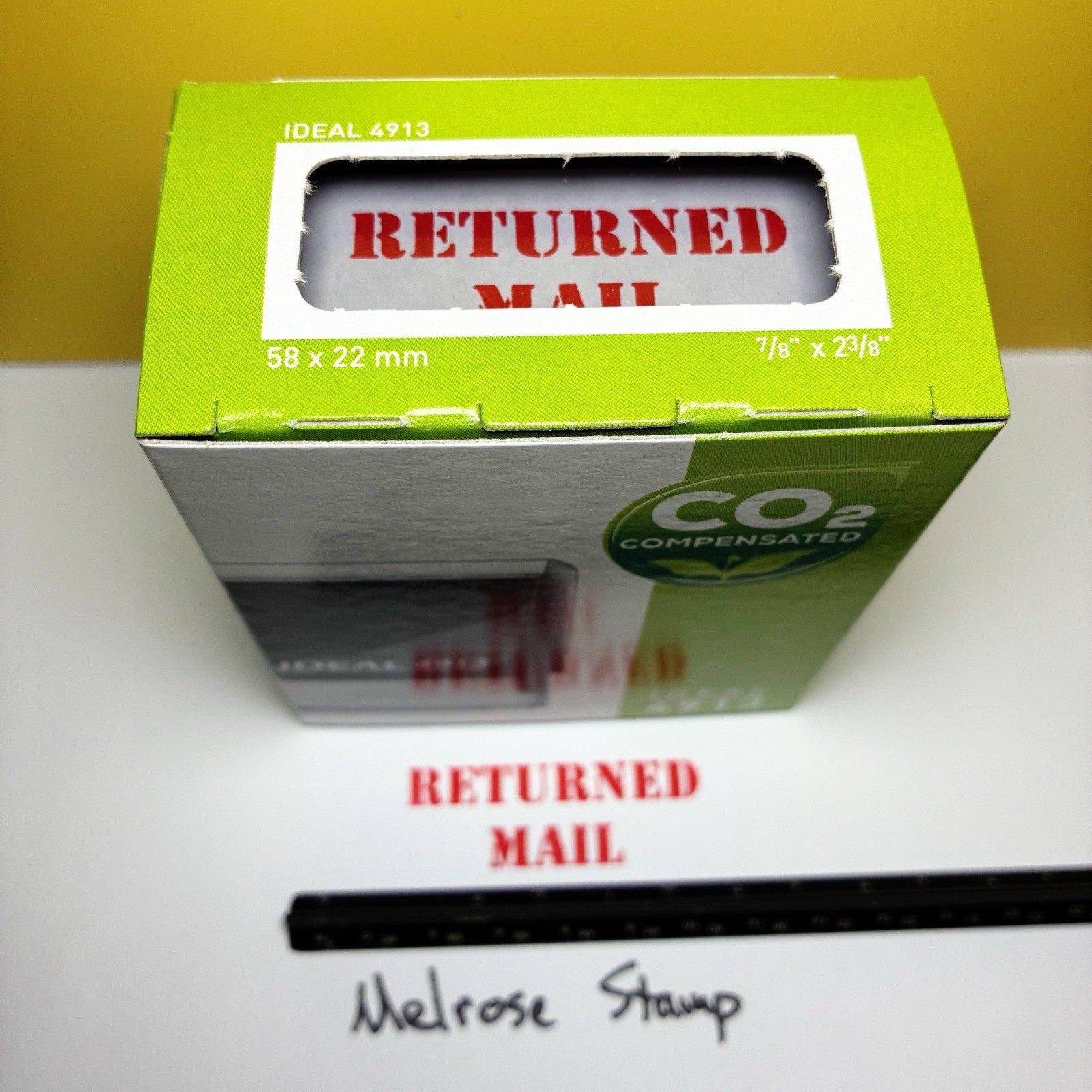 Returned Mail Rubber Stamp Red Ink Self Inking Ideal 4913