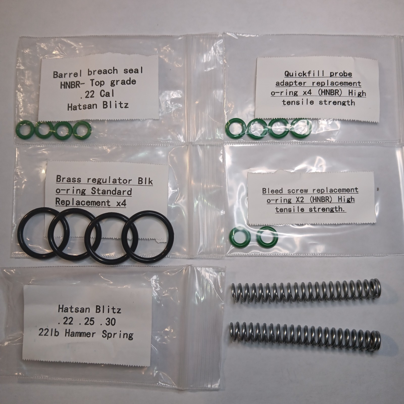 Hatsan Blitz .22 cal O-Ring Seal Kit + 22lb Hammer Spring