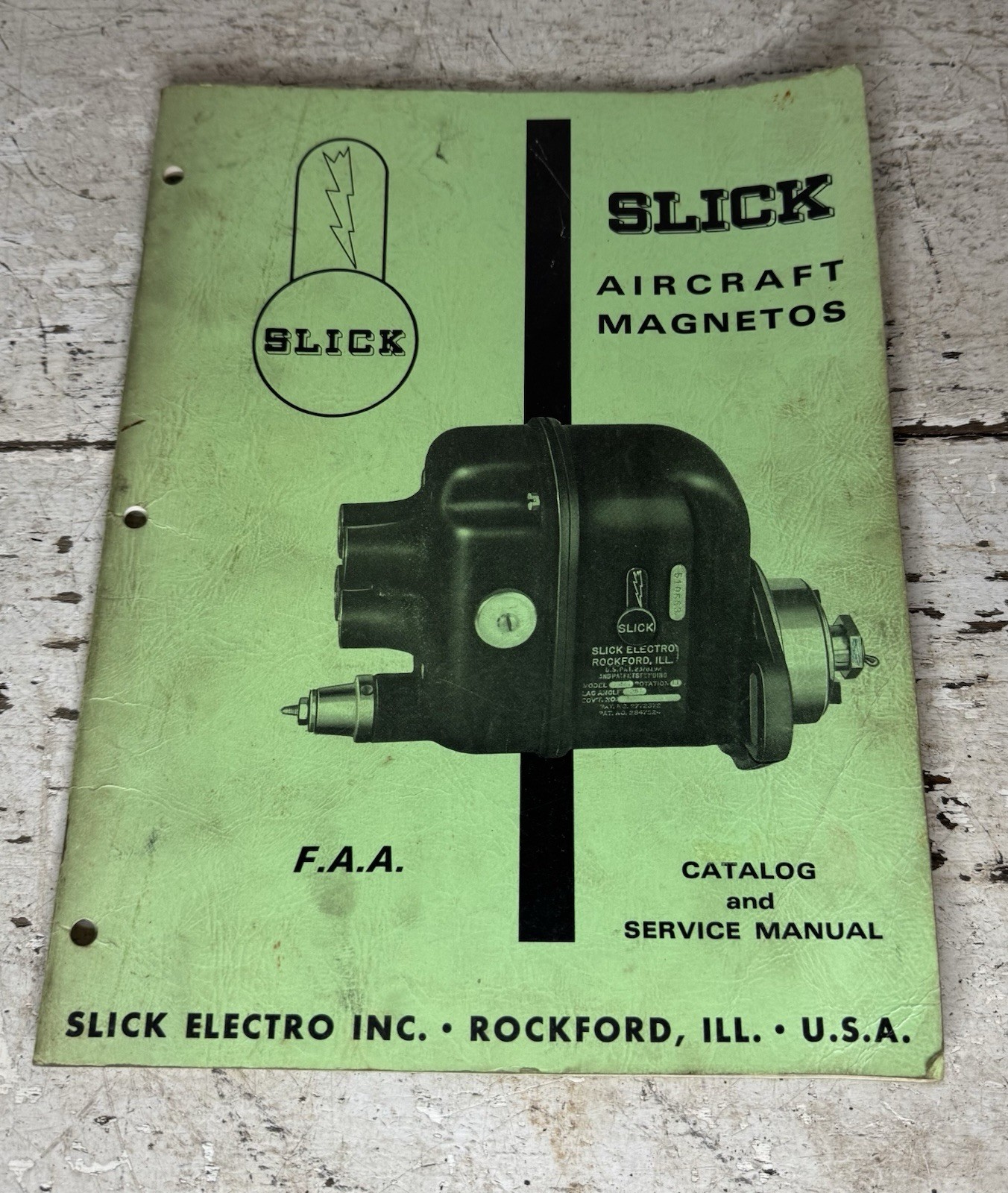 Vintage SLICK Aircraft Magnetos Catalog & Service Manual 400 & 600 Series