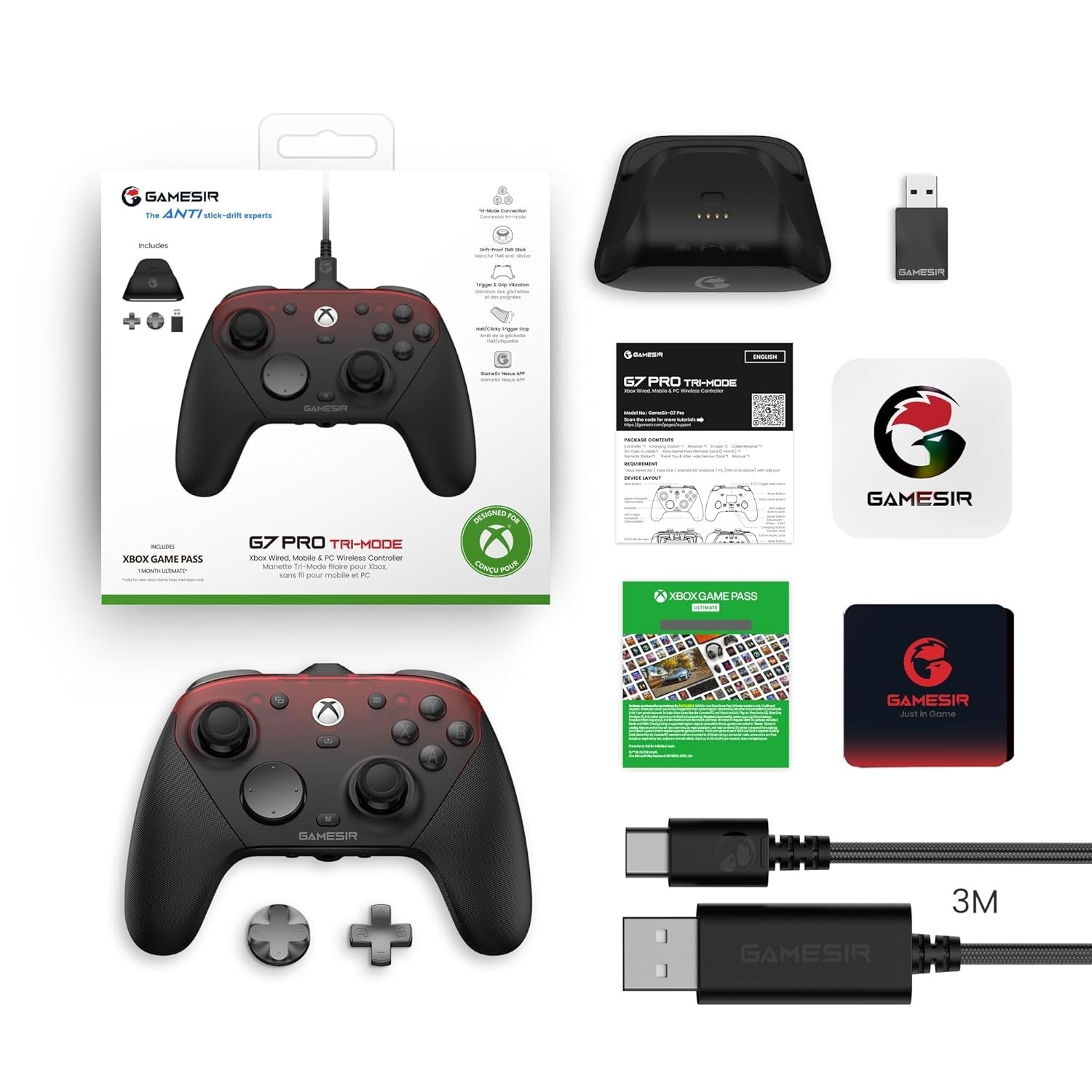 G7 Pro Wired Controller for Xbox Series X S Xbox One PC Android Hall Effect