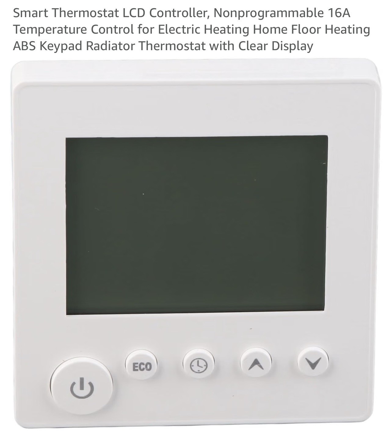 Smart Thermostat with LCD Display, 16A Keypad Temperature Controller for