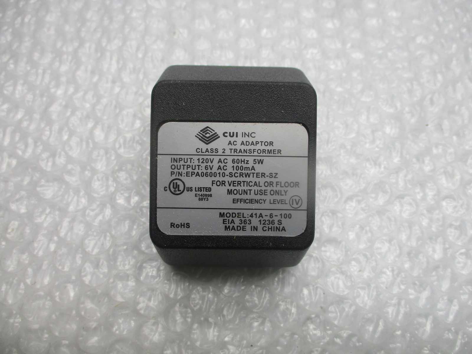 CUI INC 41A-6-100 TRANSFORMER NSNP