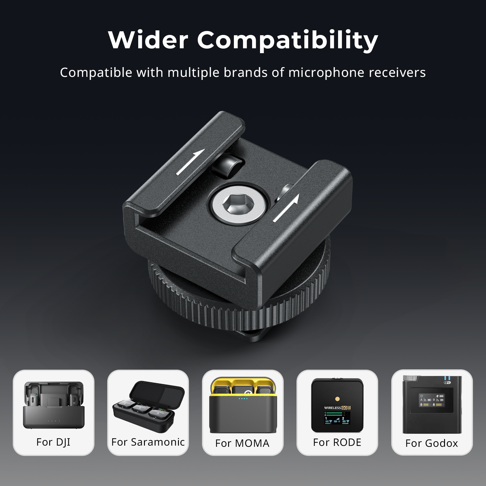 SmallRig Cold Shoe Mount Adapter for Wireless Microphone for DJI Mic / Mic 2