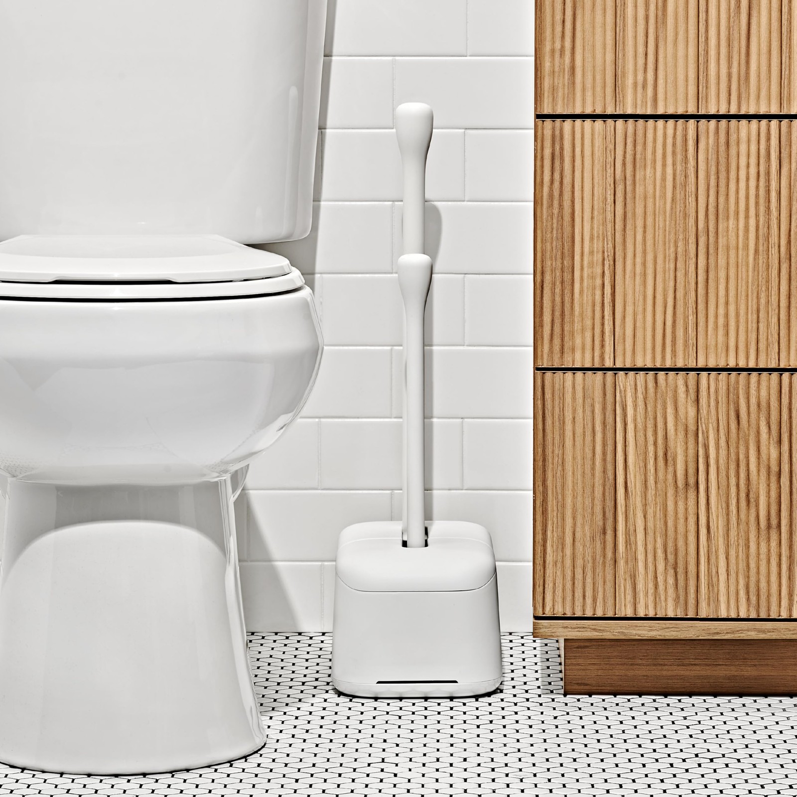 OXO Good Grips Toilet Brush & Plunger Set White