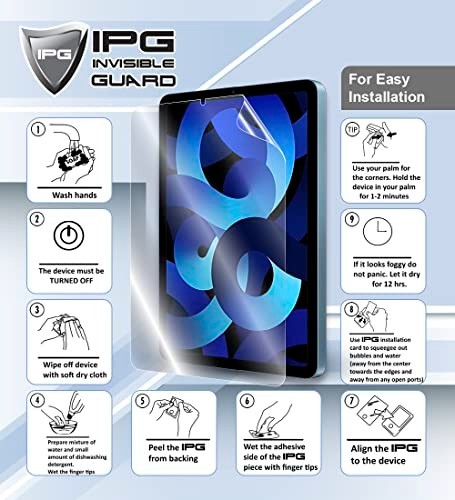 10.1" Tablet Hydrogel Screen Protector - Ultra HD Clear, Anti-Scratch, Bubble-Fr